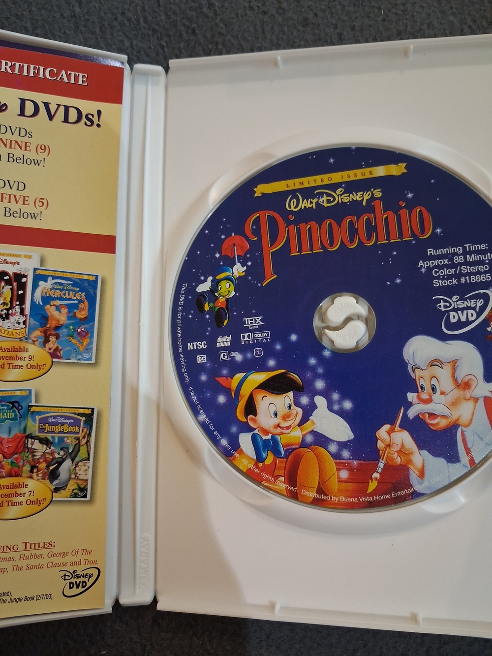 Disney Pinocchio DVD - Picture 2 of 3
